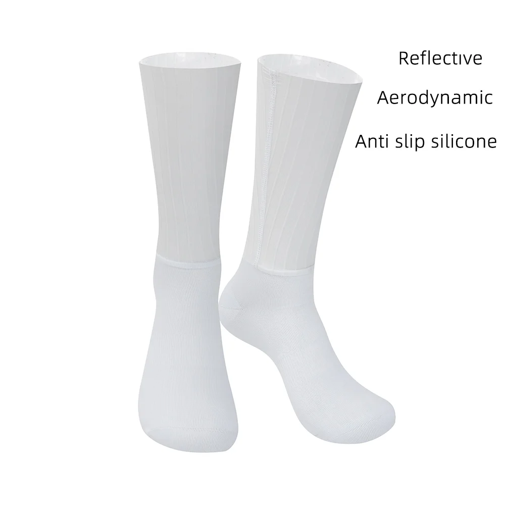 YKYWBIKE Radfahren Aero Socken Anti Slip Silikon Sommer Männer Frauen Whiteline Fahrrad Sport Laufen Fahrrad Socken Calcetines Ciclismo