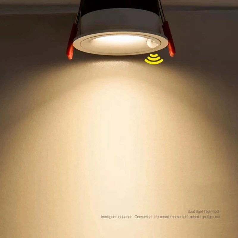 Антибликовый светодиодный индукционный прожектор, узкий встроенный ультратонкий 9 Вт Светодиодный светильник для столовой, офиса, спальни
