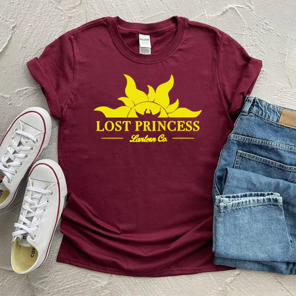 Tangled T Shirt Lost Princess T-Shirt Women Lantern Company Graphic Tee Tumblr Tops Unisex Shoret Sleeve Summer Vacation T-shirt