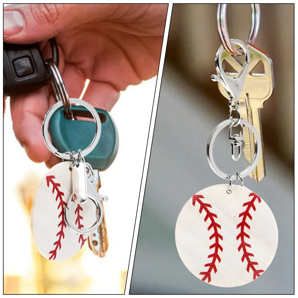 6PCS Baseball Keychains Set – Novel Sports Design Keyring for Keys, Bags, Party Favors & Decor