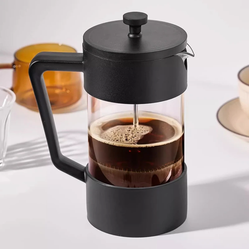 

All-in-One Coffee & Tea Maker: French Press, Hand Drip Pot, Cold Brew Filter, Hand Grinder & Infuser for Home Use