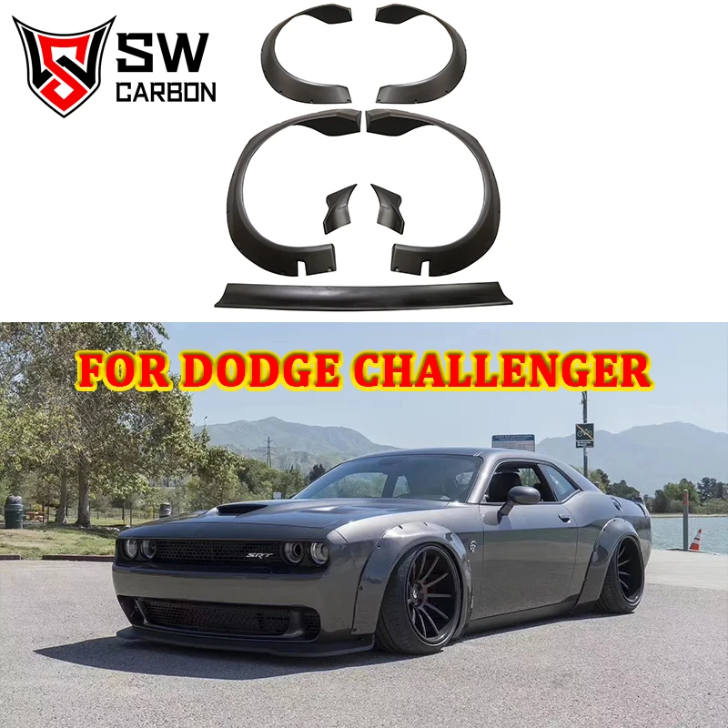 For Dodge Challenger Body Kits High Quality Front Fenders Wide Body Wheel Brow Flares Rear Fenders Spoiler Rear Wing Body Kits