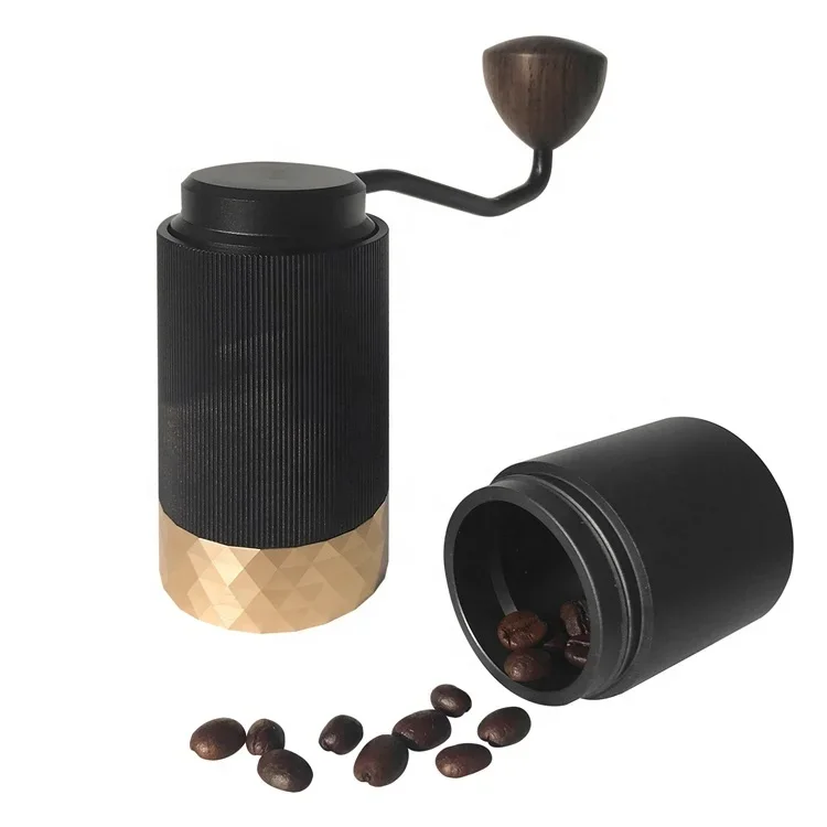 Manual Coffee Grinder With Adjustable Setting Conical Burr Mill & Brushed Whole Bean Coffee Grinder For Espresso French Press