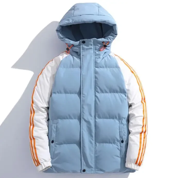 Men's Warm Parkas Hooded Jacket Winter Padded Quilted Coats Male Loose Big Size Puffer Jacket