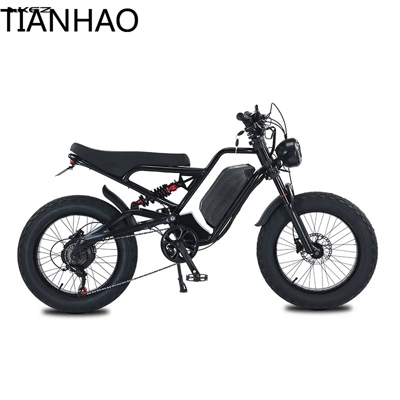 Зарубежный склад AKEZ EBIKE 20-дюймовый литиевый аккумулятор для бездорожья из алюминиевого сплава с мягким хвостом, мотоцикл с поддержкой снегохода