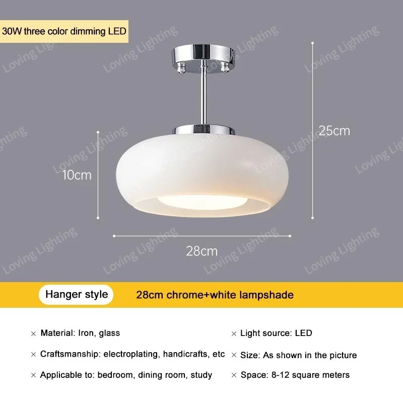 Modest Vintage Glass Ceiling Chandelier Balcony Bedroom Study Lamps for Room Led Lights Indoor Kitchen Home-appliance Decoration image 3