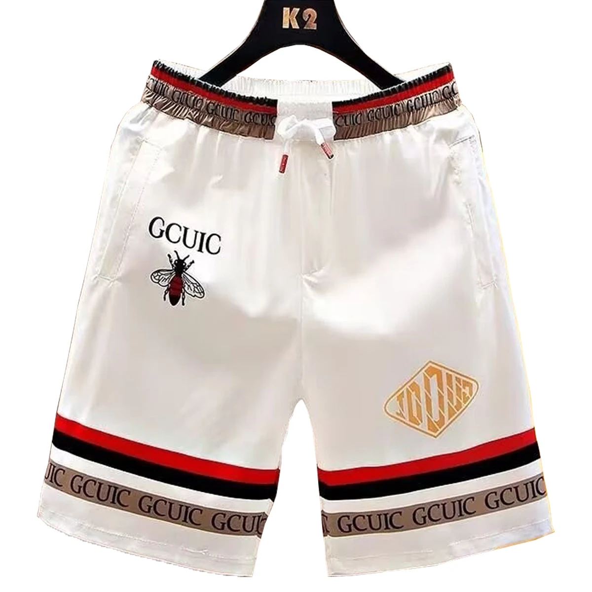 Men's Casual Shorts Printed With Cartoon Letter Patterns Summer Loose Beach Pants Color Multiple Styles Choose From