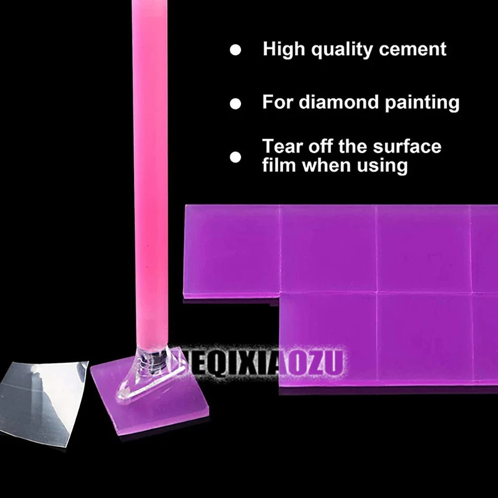 Lila 10-100 Stück 2*2CM Diamant Malerei Wachs Schlamm Kleber Zubehör Diamant Stickerei Kreuzstich Diamant Malerei Kleber Werkzeug – Detail 3