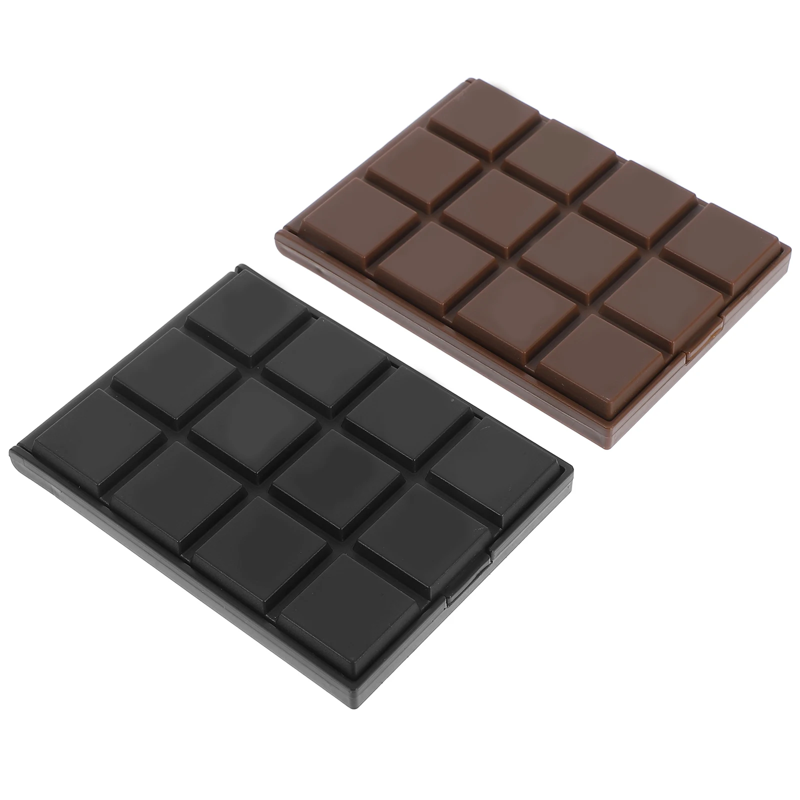 

2Pcs Portable Mirror Comb Set Chocolate Shaped Mini Pocket Mirror Durable Premium Material Fashionable Gift