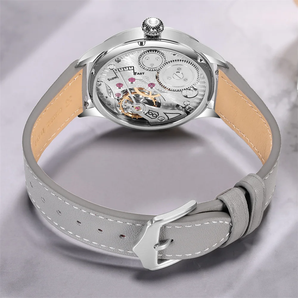 SEAKOSS Men's Mechanical Watch Original Seagull ST3621 Movement Manual Wind 41MM Sapphire Dual Crystal Mirror Wristwatches Clock