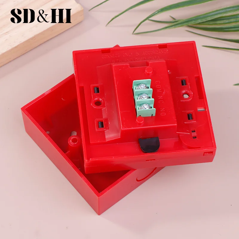 Red Fire Alarm Breaking Glass Release Emergency Door Release Glass Release Switch Swtich Breaking Glass Release Switch