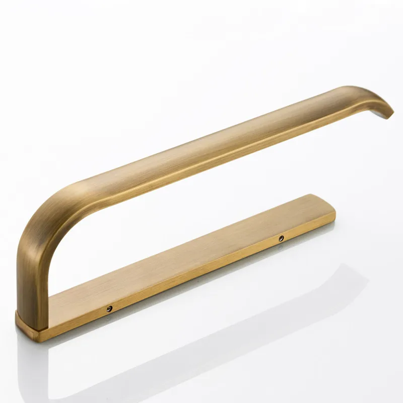 Towel Hanger Wall Mounted Towel Rack Bathroom Brass Gold Towel Bar Rail accessories Retro design Shelf