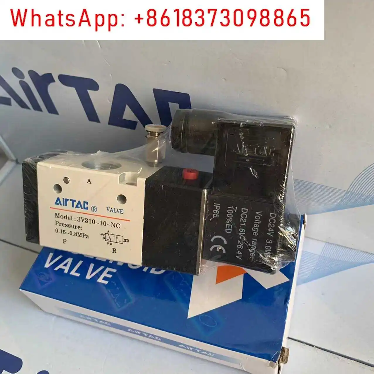 

Пневматический внешний направляющий электромагнитный клапан Airtec 3V31010NCB-W DC24V Plug-in 4 разъема направляющего порта