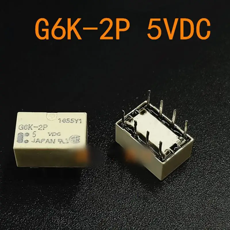 New 5Pcs/LOT G6K-2P-5VDC 1A 5V   G6K-2P 5VDC G6K 2P 5VDC  G6K-2P-5V  Relay