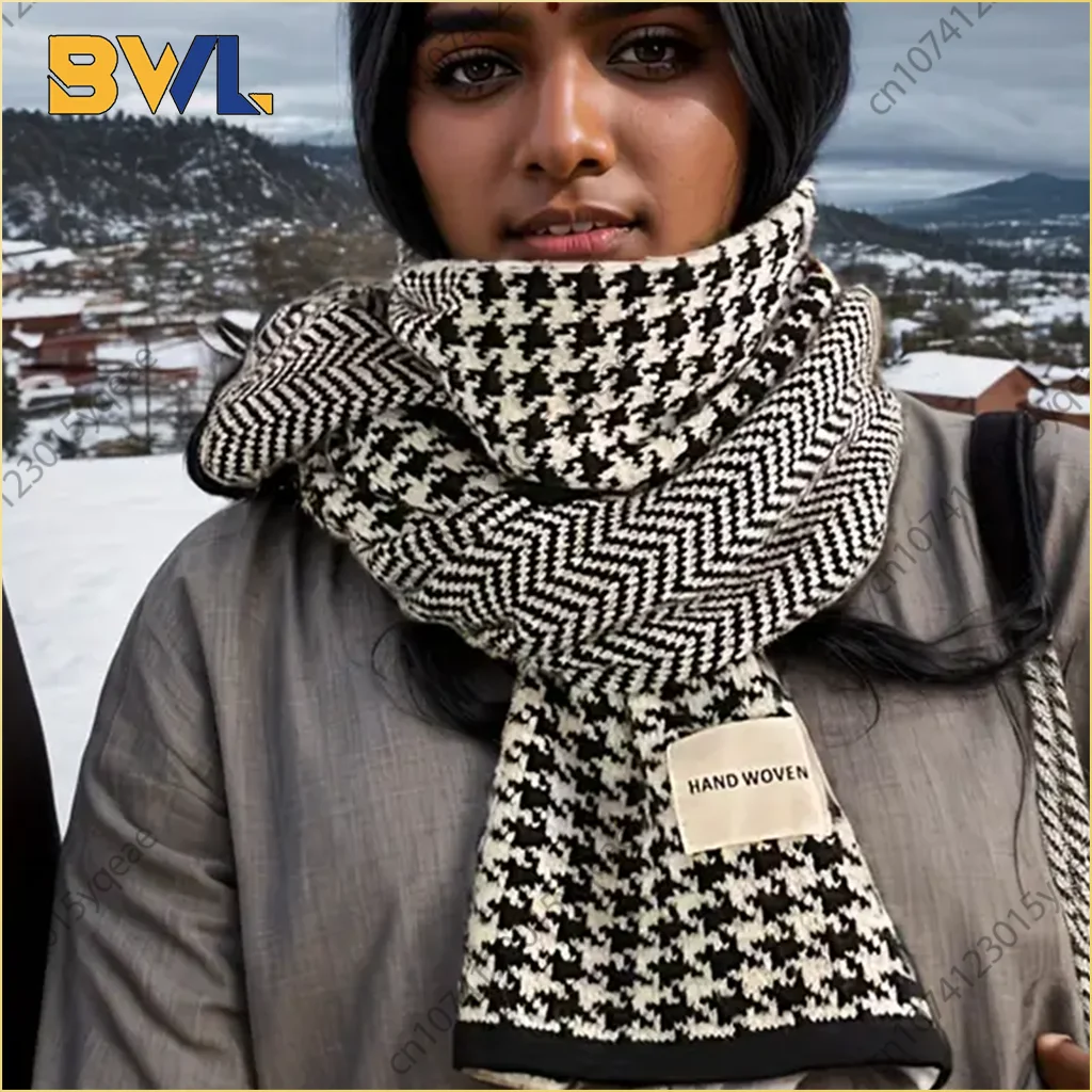 

Двусторонние толстые зимние шарфы для женщин, мягкие теплые накидки на шею, универсальные модные шали для путешествий на открытом воздухе, Рождественский подарок