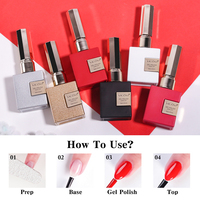 6PCS Nail Polish Not Set New Years Semi Permanent Hybrid Black Red Color Gel Polish Valentine's Popular Christmas Solid Color