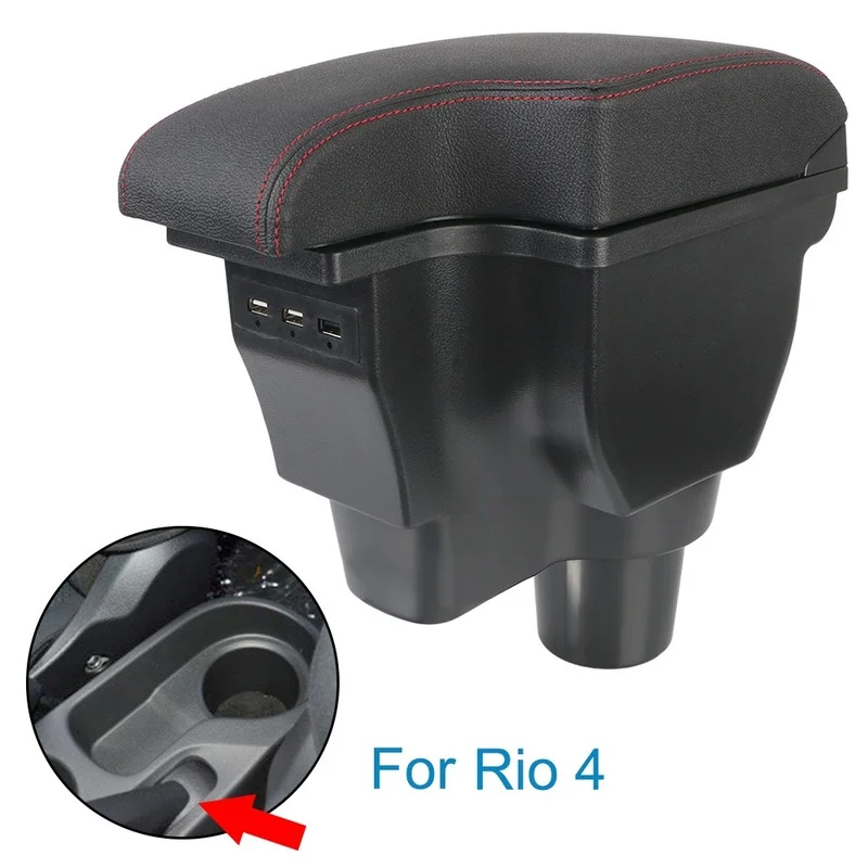 

Car Armrest Storage Box USB Charger Interior Parts Error Free Automotive Accessories Retrofit Parts For Kia Rio 4 X-line 2017-21