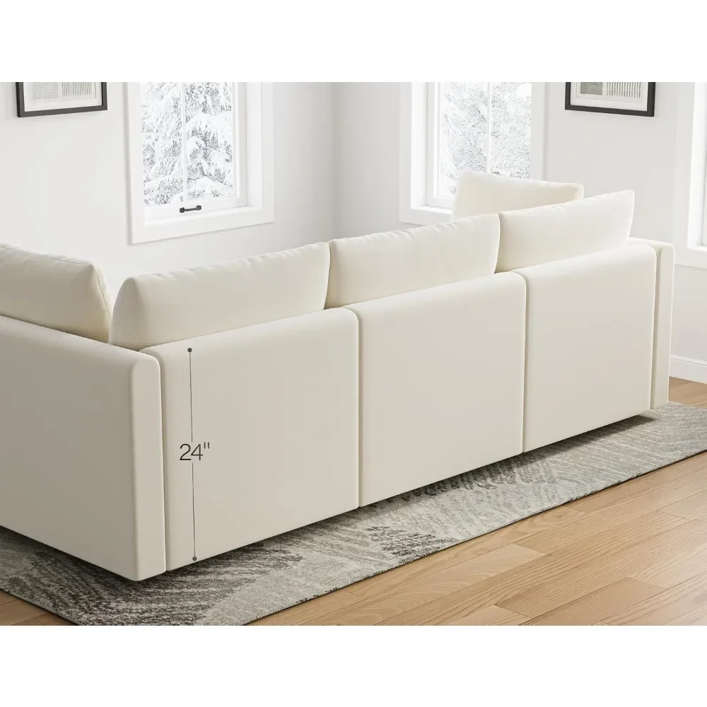 

Sectional Couches for Living Room U Shaped Cloud Couch with Ottoman Deep Plush 5 Seats Sofa Modern Sofa for Apartment