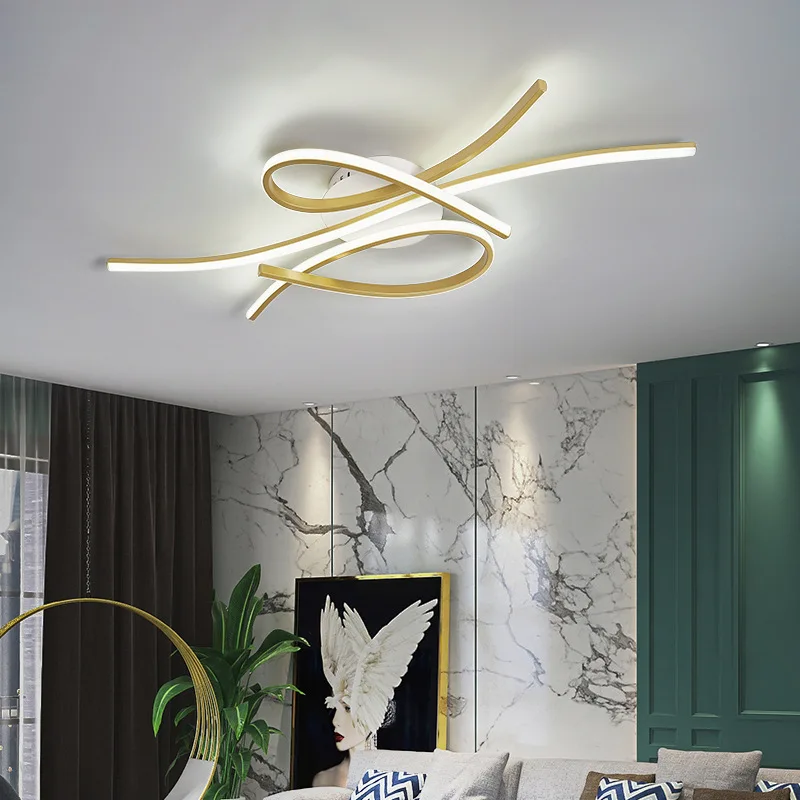 

Smart Home Chandelier for living room bedroom study room black/Gold Modern Chandelier fixtures