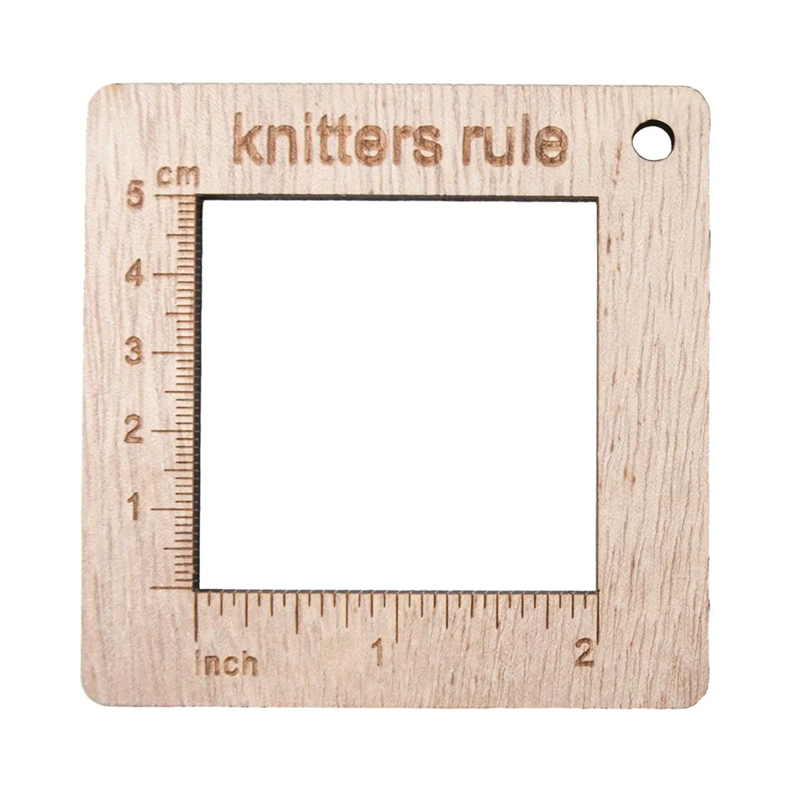 Wood Sewing Measuring Ruler Knitting Thread Cutter Square Gauge Tool for Clothing Making and Tailoring Projects