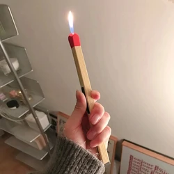 Creative Super Large Match Igniting Butane Gas Lighter Inflatable Outdoor Windproof Portable Barbecue Cigar Lighter Men's Gifts