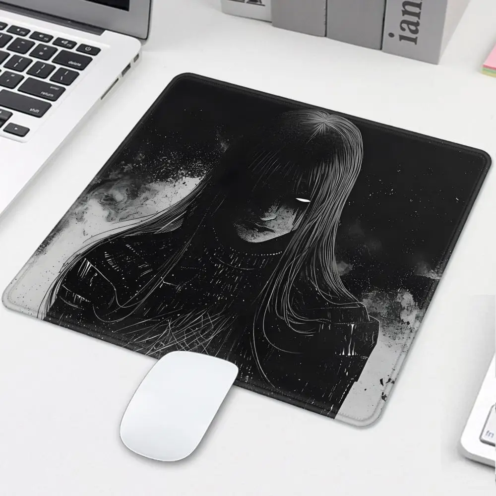 

Black Cool Girl Glass Mousepad Sora Game Mouse Pad Customized Pattern Tempered Smooth Gaming Desk Mat Fps Esports Office Gaming