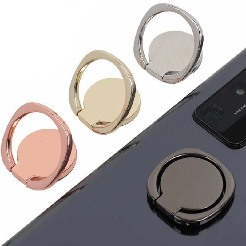 Finger Ring Phone Holder Metal 180 Degree Rotatable Magnetic Adhesive Cellphone Desktop Stand for Samsung IPhone Xiaomi Huawei