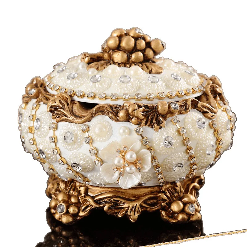 

Европейская легкая роскошная пепельница для пыли, креативный домашний декор, пепельницы из бисера большой емкости, стильный индивидуальный дизайн, домашний орнамент