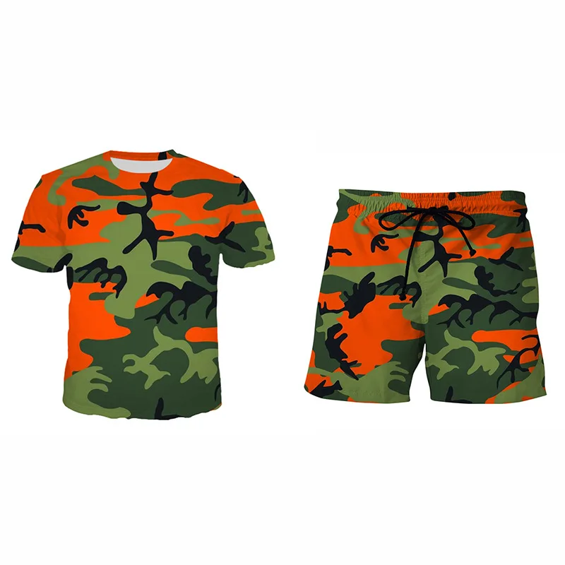 

New 3D Printed T-shirt and Shorts Viking Summer Men's Casual Sports Suit Tracksuit Men