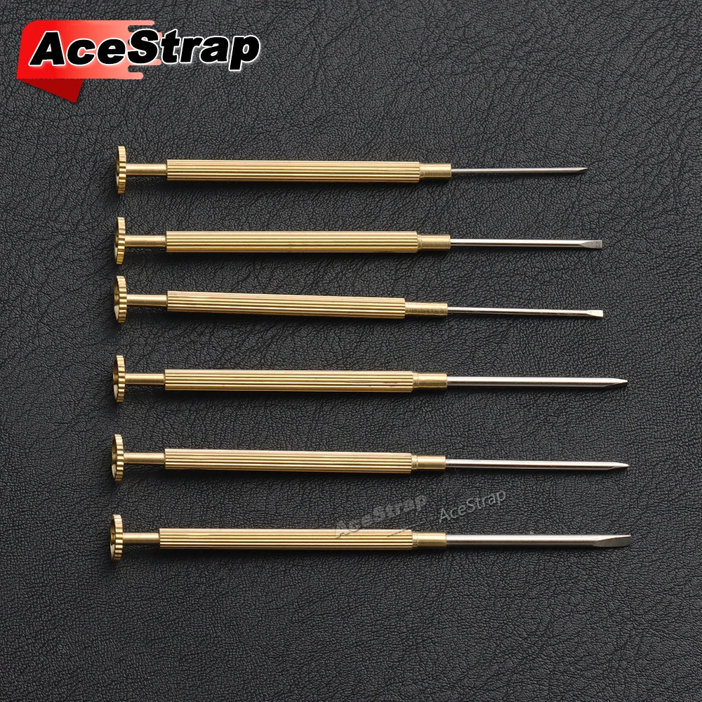 Screwdriver for Rolex Watch Repair Tools 0.8mm 1.0mm 1.2mm 1.6mm 1.8mm Flat Slotted Removal Install Screws Tool for Watchmaker