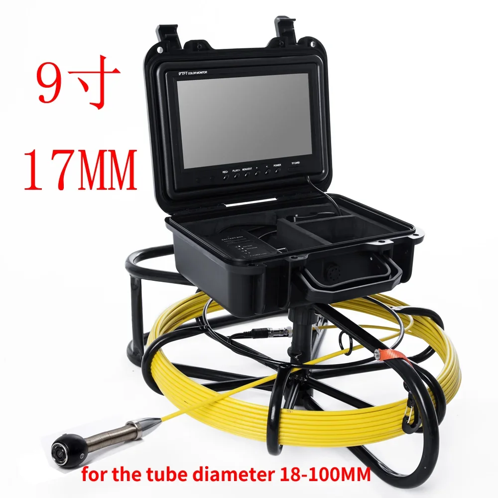 WP9600B Sewer Pipe Camera Drain Inspection Endoscope  Yellow cable waterproof camera for the tube diameter 18-100MM 4500mAh