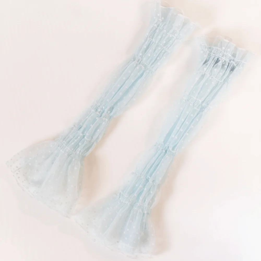 Fashion Polka Dot Lace Lace Arm Sleeves Sun Protection Breathable Fingerless Long Gloves Fingerless Fake Cuff Summer