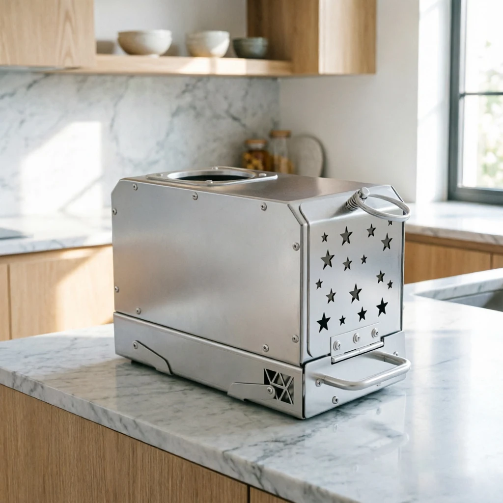 Stainless steel folding firewood stove | Deer viewing window heating+cooking dual-purpose camping stove for outdoor camping picnicking boiling water camping+cooking in one step