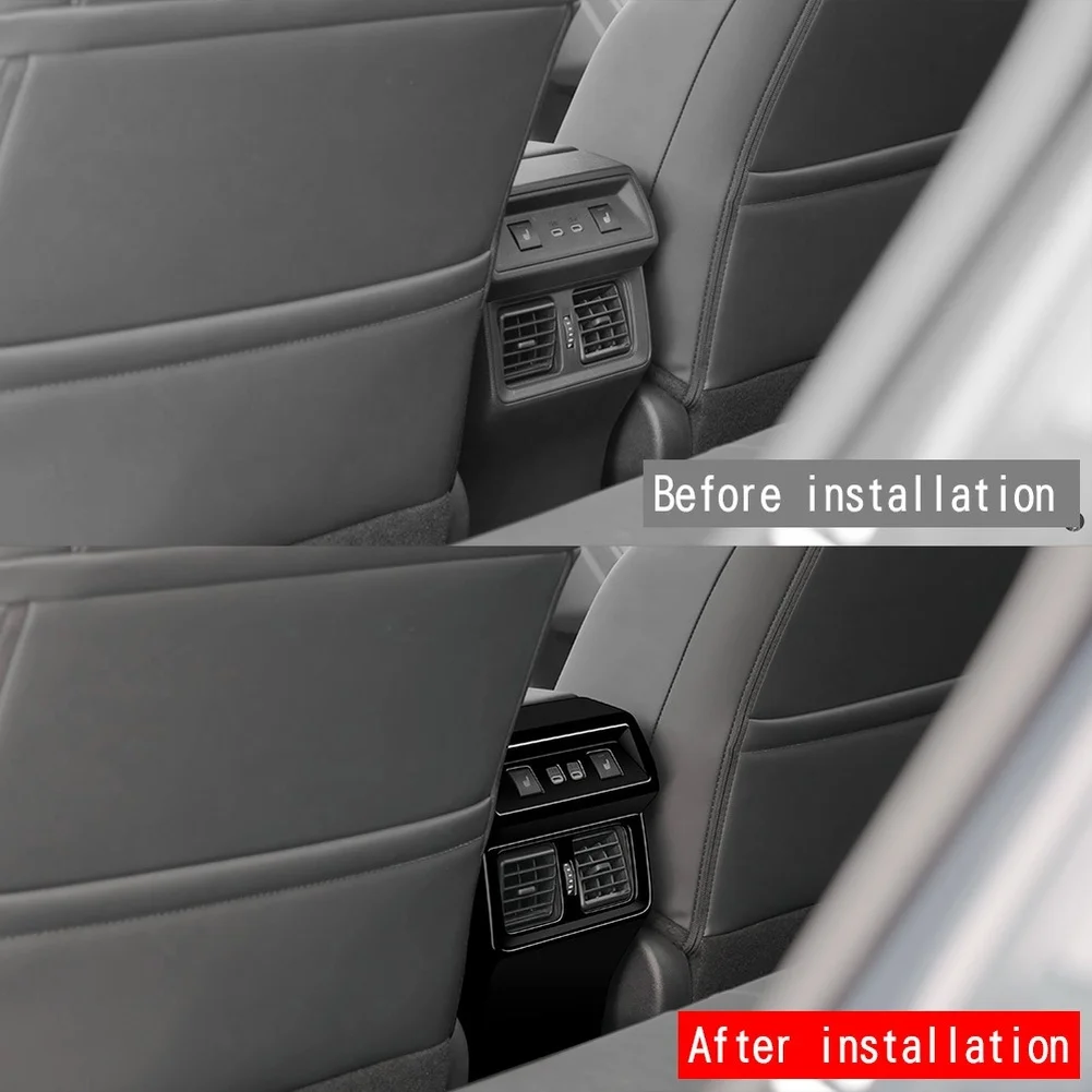 

For Rear Seat Protection Carbon Fiber Rear Kick Guard ABS Material Pre-applied Tape Easy Installation Scratch Protection