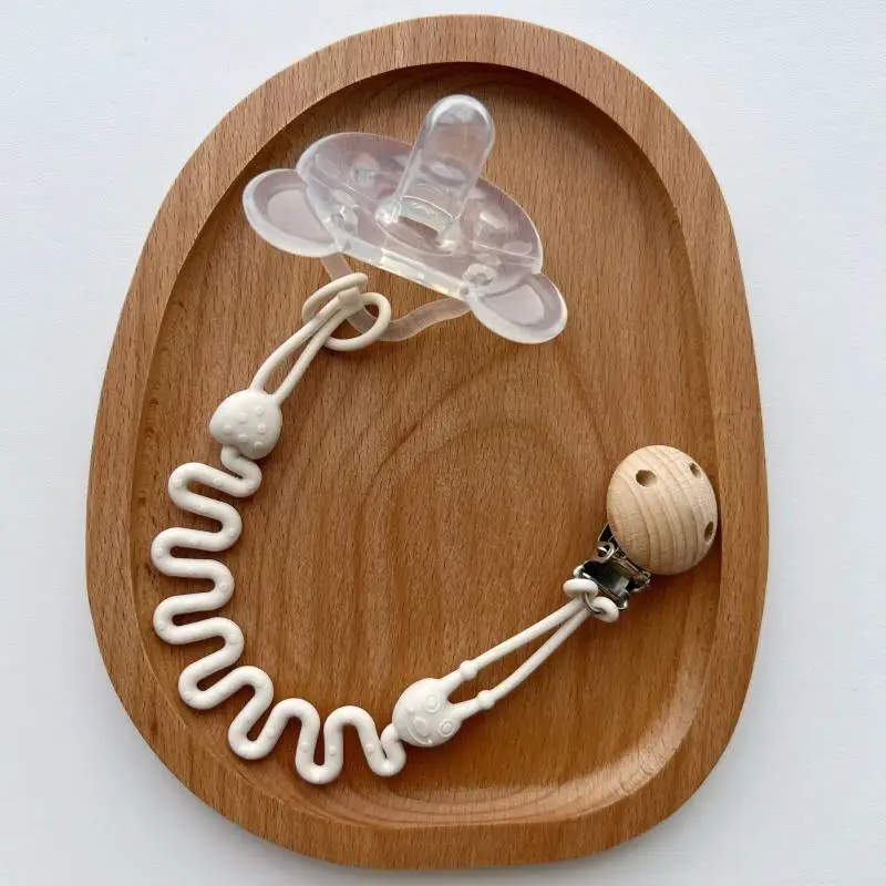 2025 Pinza calmante de silicona con bonito osito para bebés, pinza suave anticomiendo para manos, pinza para bebés de imitación de leche materna