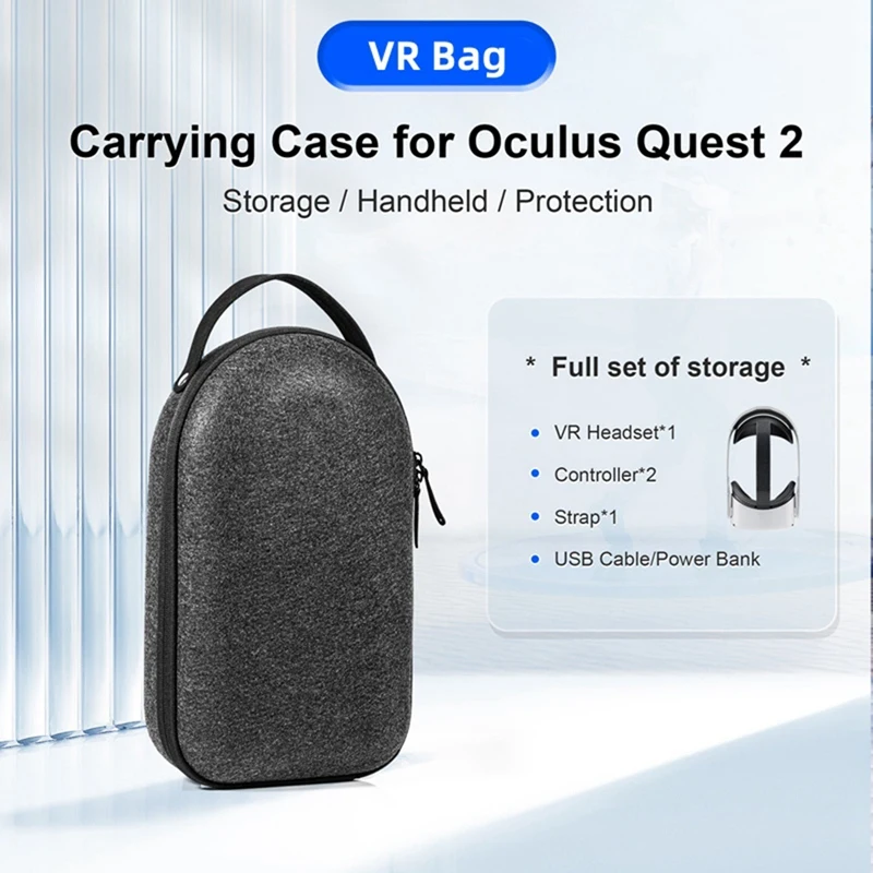 VR Carrying Case For Meta Quest 3 Compatible For Quest 2 Hard Large Space Protection Bag VR Parts