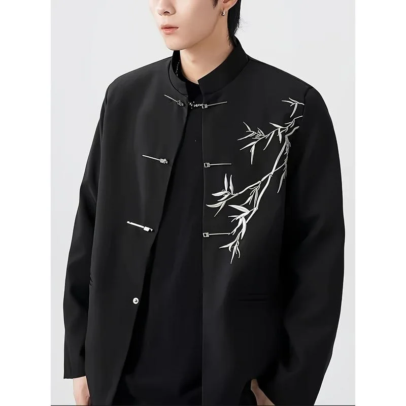 

New Chinese Style Men's Suit Casual Western Coat Cross-Border Children's Business Suit Outerwear 100% Other Material