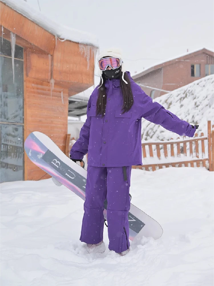 

Комплект для сноубординга: мужской и женский ветрозащитный, водонепроницаемый костюм с флисовой подкладкой, профессиональная одежда для сноуборда и лыж, штаны для сноубординга.