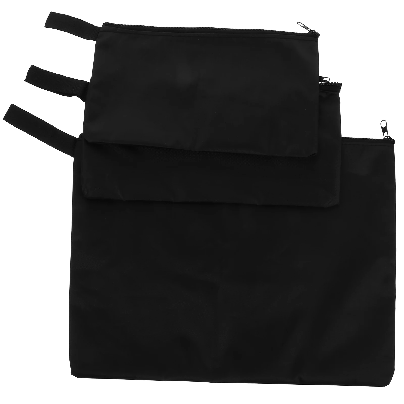 

3Pcs Oxford Cloth Toolbox Large Capacity Foldable Storage Pouch Black Color Screwdriver Portable Zipper