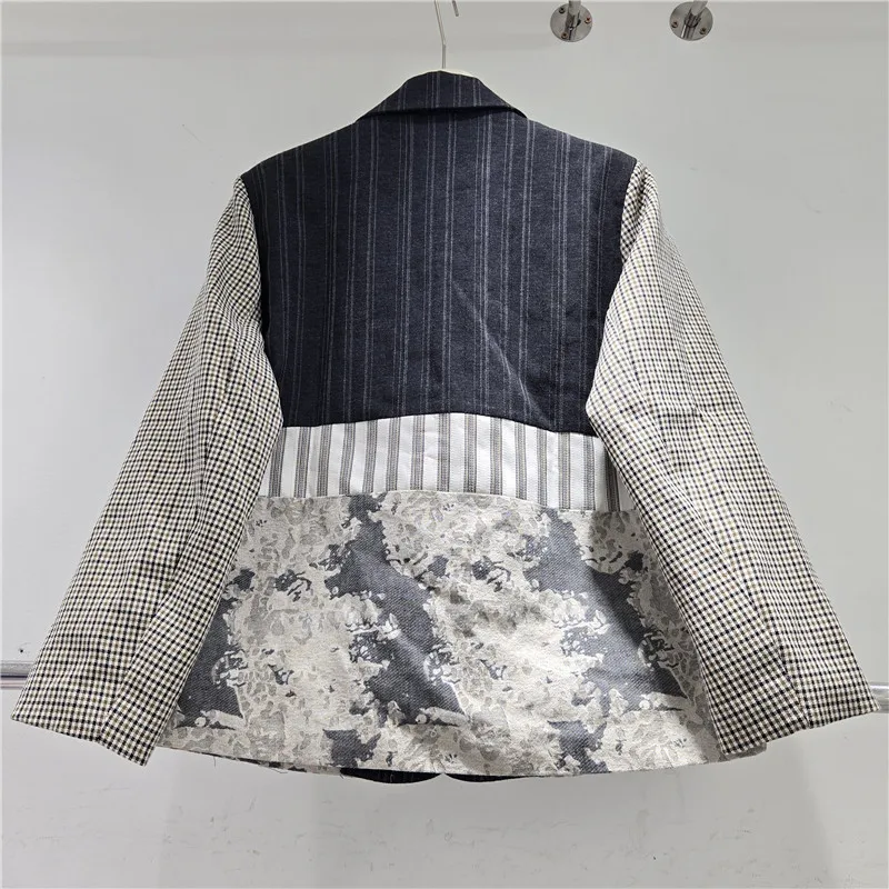 SuperAen Lace Patchwork Striped Fashion Suit for Women Spring and Autumn 2026 New Loose Beautiful Design Suit