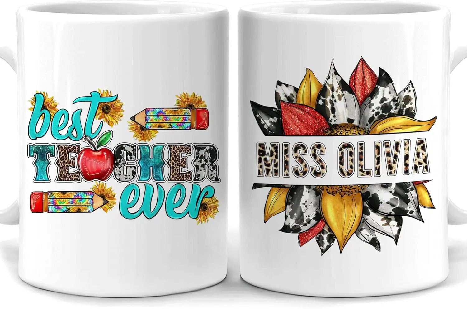 هدايا شخصية للمعلمين - أسبوع تقدير عيد ميلاد المعلم وعيد الميلاد - أفضل المعلم على الإطلاق عباد الشمس المخصص 11 أونصة