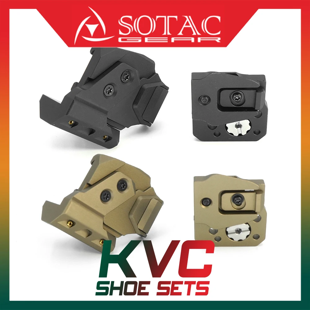 SOTAC Tactical Parasitic Weapon Mount-Static (PWM-S) & HVM Shoe Combo 2PS Metal Helmet Mount