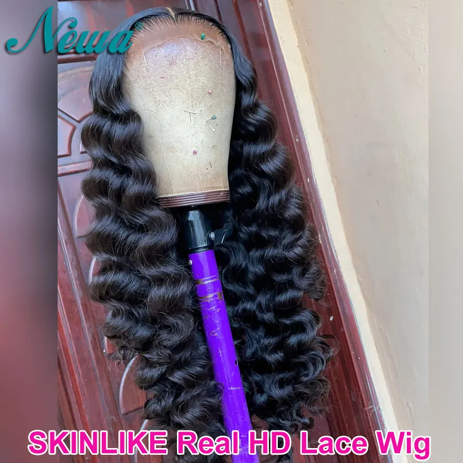 

Newa Hair 5X5 6X6 HD Парик с кружевной застежкой Предварительно выщипанные парики из человеческих волос 13x6 HD Кружевной фронтальный полный парик Глубокая волна Бесклеевые HD Парики на шнурке