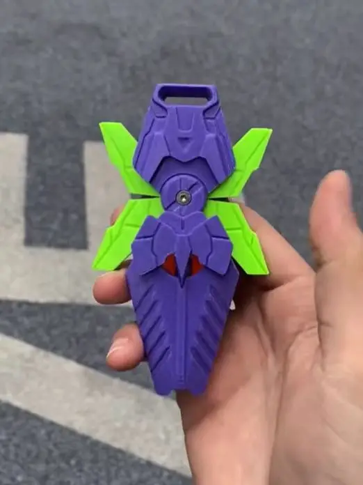 3D Printing Gravity Shield Green Purple Cub Jumping Small Radish Mini Model Pendant Push Card Decompression Toy Drop shipping