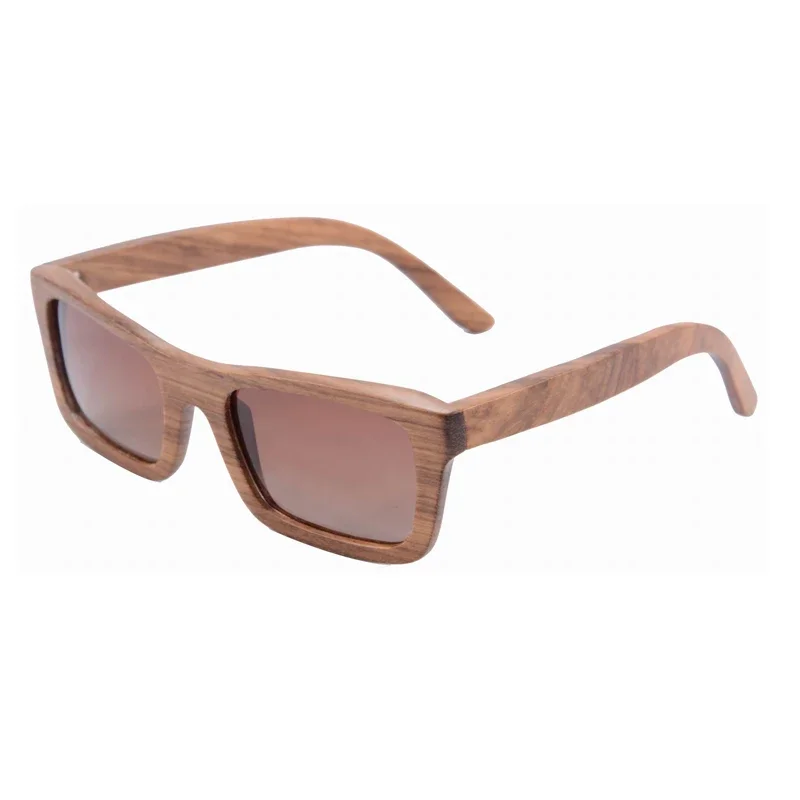 Handmade Bamboo Wood Sunglasses Square Wooden Frame Polarized Sun Glasses For Unisex Lovers Fashion Eyeglasses Gafas De Sol