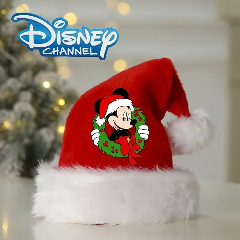 Disney Anime Santa Hats Mickey Mouse Christmas Party Dress Up Child Adult Unisex Cosplay Decor Cap Xmas Kawaii Surprise Gift