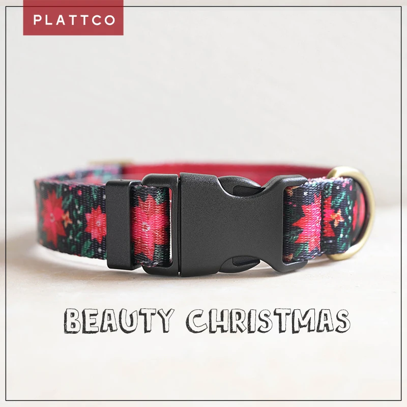 

PLATTCO Retailing High Quality Handmade Collar Fashionable Sapphire Beauty Christmas Dog Collar 5 Sizes PDC374