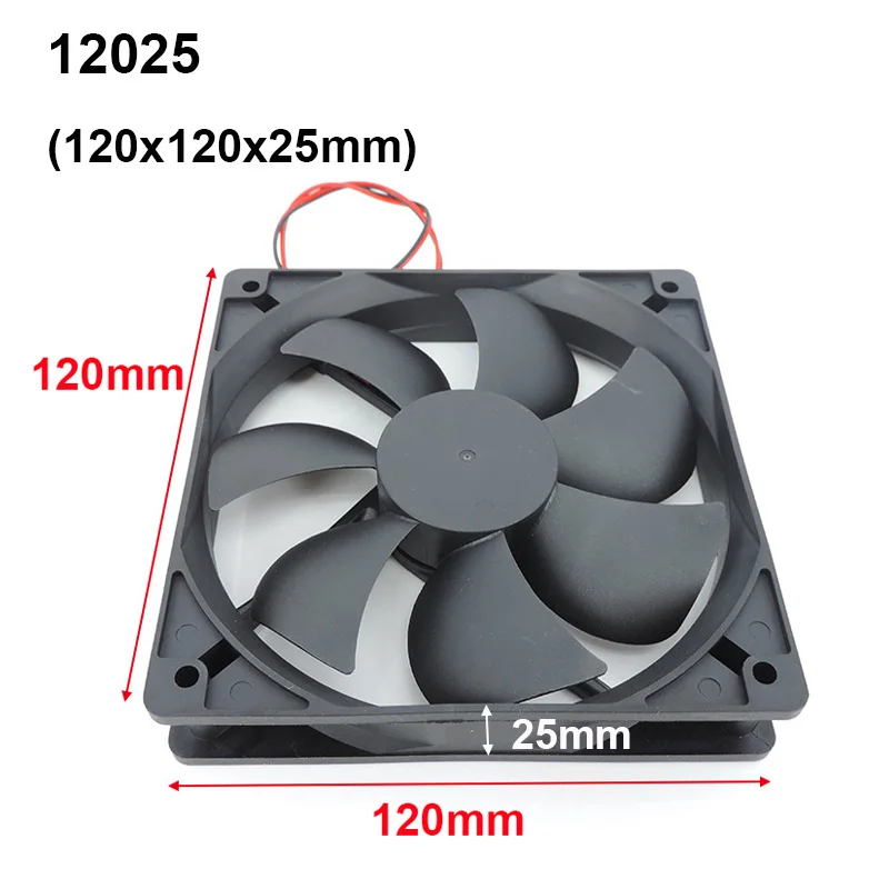 DC bürstenloser Lüfter xh2.54 2-Pin 5V 12V 24V Industrie-Kühlventilatoren Gleitlager 4/8cm 12cm 25/30/35/40/50*10mm 3D-Drucker-Kühler