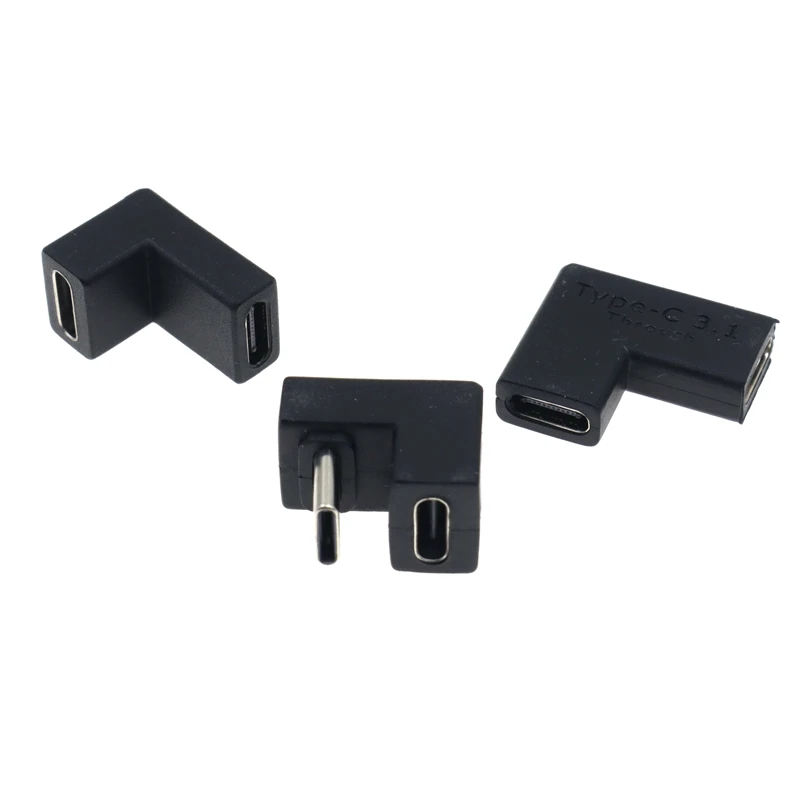USB 3.1 Type C  Female to female 90 Degree Right Angle Male to 2 Female Adapter U-shaped Angled OTG Converter Connector image 3