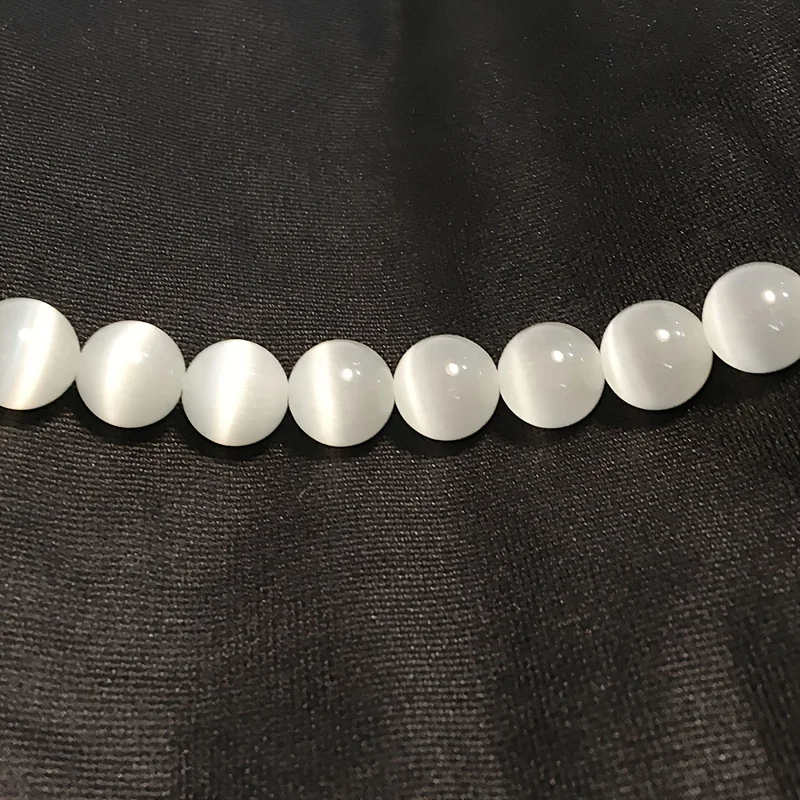 Natural Stone Gypsum Stone Round Shape Bead Smooth Loose Spacer Selenite Bead for Jewelry Making DIY Bracelet Necklace Accessory - view 4
